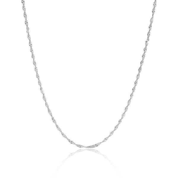 Stainless Steel Gold Singapore Dainty Chain Necklace: Gold / 18+2" - Lulu Bella Boutique