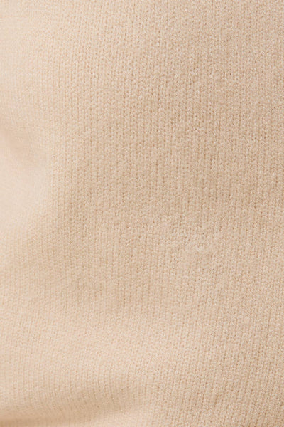 SLEEVELESS BUTTON FRONT SWEATER TOP: CREAM / S - Lulu Bella Boutique