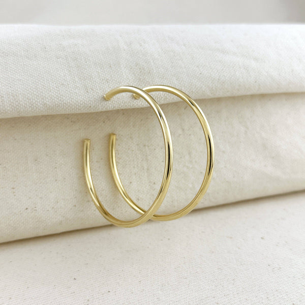 18k Gold Filled 60mm New Wave Hoop - Lulu Bella Boutique