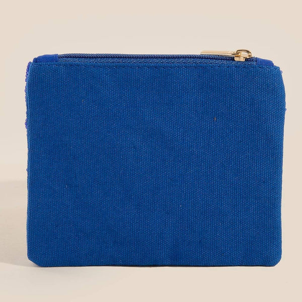 Seed Beaded Evil Eye Coin Purse: MULTI