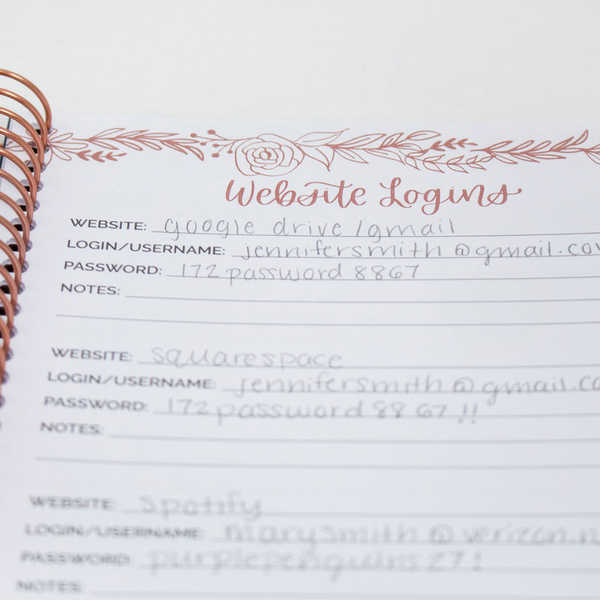 Contact Books, Choose Design: Vintage Floral