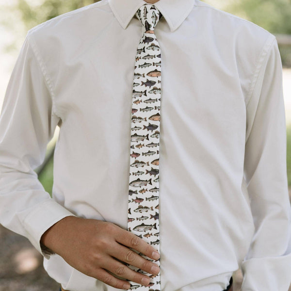 Fish On! - Men's Tie: Mens Modern - 2.5" wide x 58" long