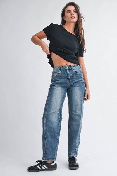 8599HK Essential Soft Crewneck Tee: Black / Contemporary / S - Lulu Bella Boutique