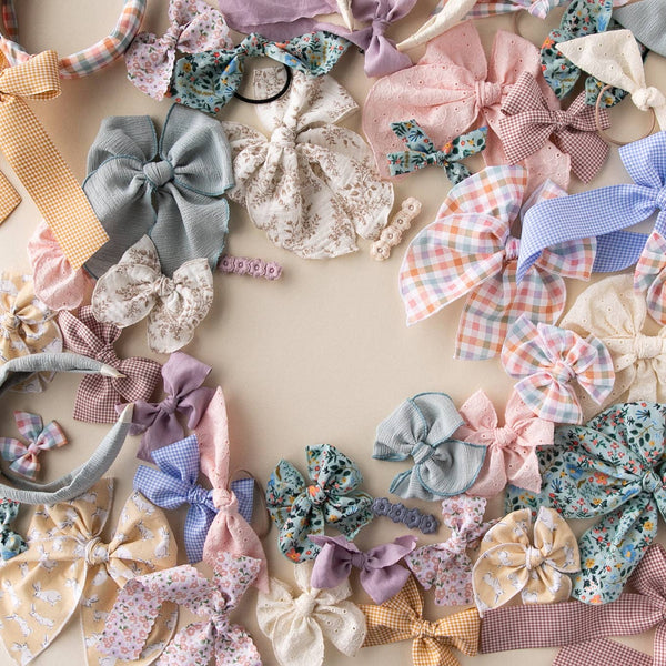 Powder Eyelet | Pigtail Set - Petite Party Bow