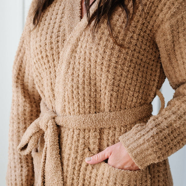 WAFFLE KNIT ROBES: Oxford / XL