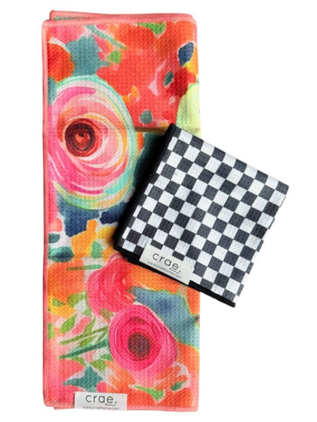 Fonnie/Pia: Double Sided-Hand Towel Washcloth Set - Lulu Bella Boutique