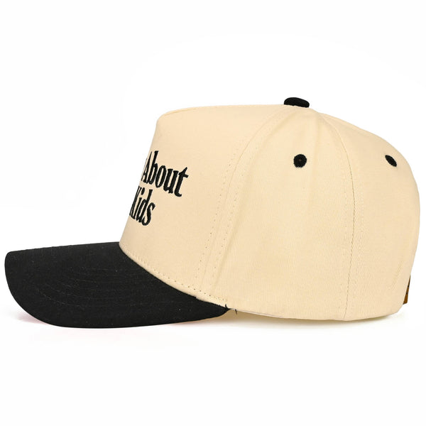 C.C SORRY ABOUT MY KIDS Letter Two Tone Trucker Hat: Black - Lulu Bella Boutique