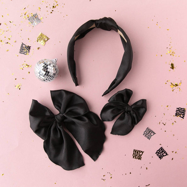 Black Satin | Party Bow