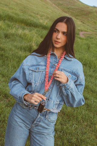 Red Checkered Lanyard - Lulu Bella Boutique