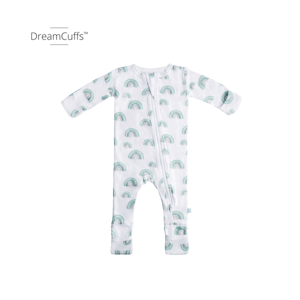 Infant Bamboo Pajamas w/ DreamCuffs™: 3 - 6 Months / Forest Green