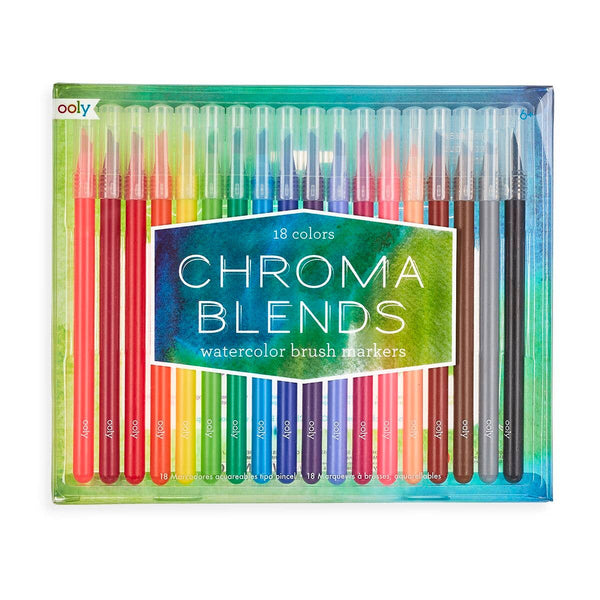 Chroma Blends: Watercolor Brush Markers (Set of 18) - Lulu Bella Boutique
