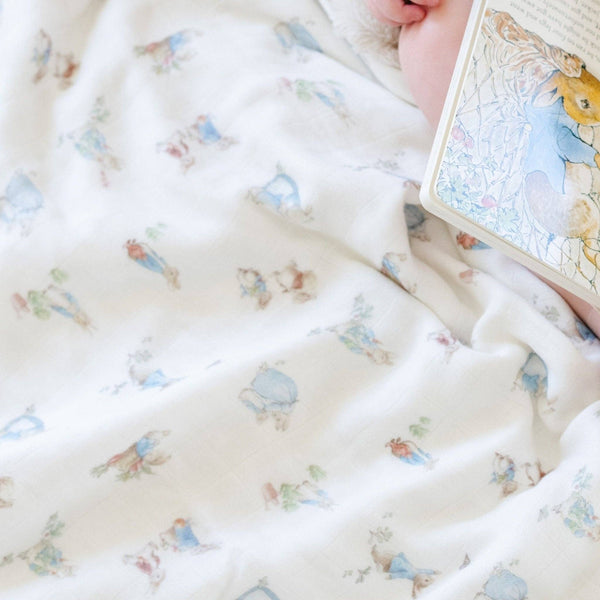 PETER RABBIT™ BAMBOO RAYON MUSLIN/LUSH BLANKETS: Girl - Lulu Bella Boutique