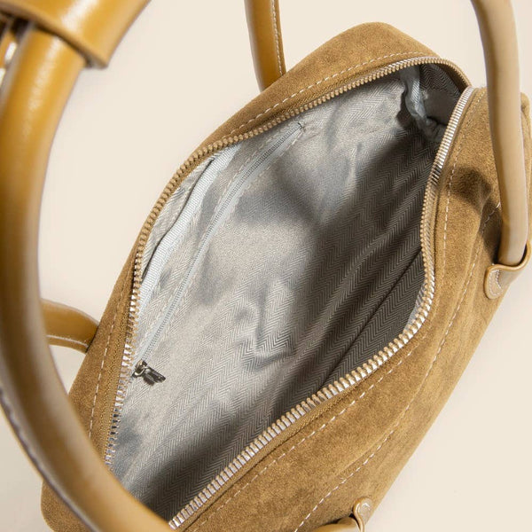 Suede Baguette Hand Bag: KA