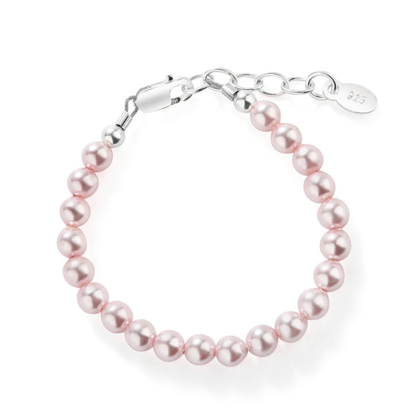 Sterling Silver Pink Pearl Baby Girl & Children's Bracelet: Medium 1-5 Years - Lulu Bella Boutique