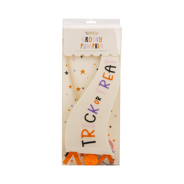 GVP1215 - Trick or Treat Felt Pennant - Lulu Bella Boutique