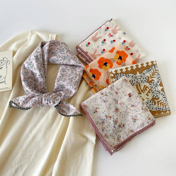 Versatile Retro Printed Square Scarf - Lulu Bella Boutique