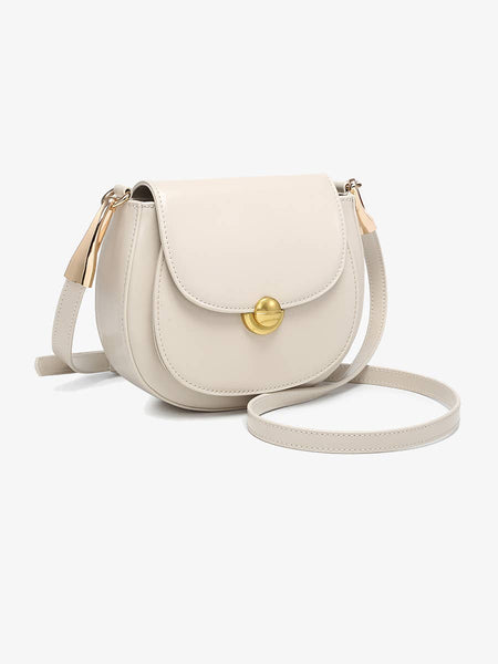 JN2778 Bergen Flapover Crossbody Bag w/ Twist Lock Closure: Wine - Lulu Bella Boutique