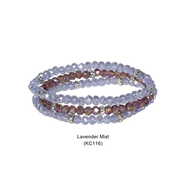 Kids Mini Crystal | Splash & Sparkle Stretch Bracelets Set3: Tie-Dye (KC101) - Lulu Bella Boutique
