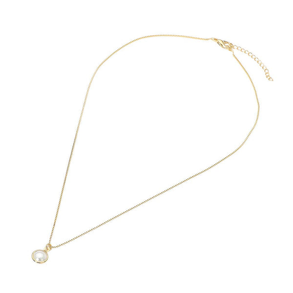 18K Gold Filled Minimalist Pearl Pendant Necklace