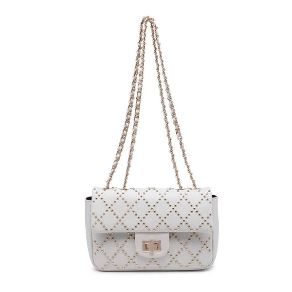 Avery Studded Crossbody: Chocolate - Lulu Bella Boutique