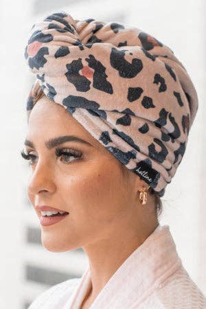 Microfiber Towel Twist/Hair Wrap - Leopard