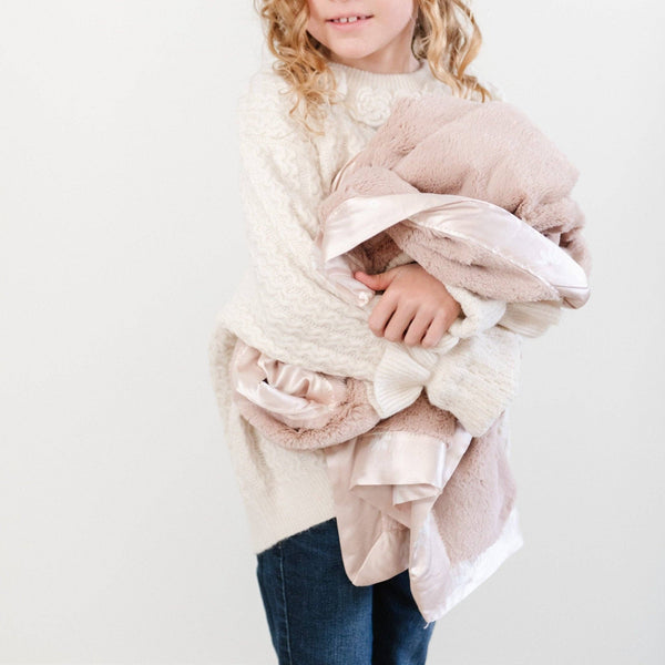 SATIN BACK RECEIVING BLANKETS: Dainty Floral