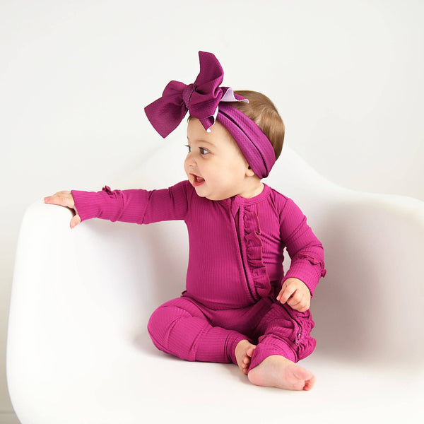 Bamboo Baby Pajama Sleepies Little Baby Ruffle Zip Zara: 2T