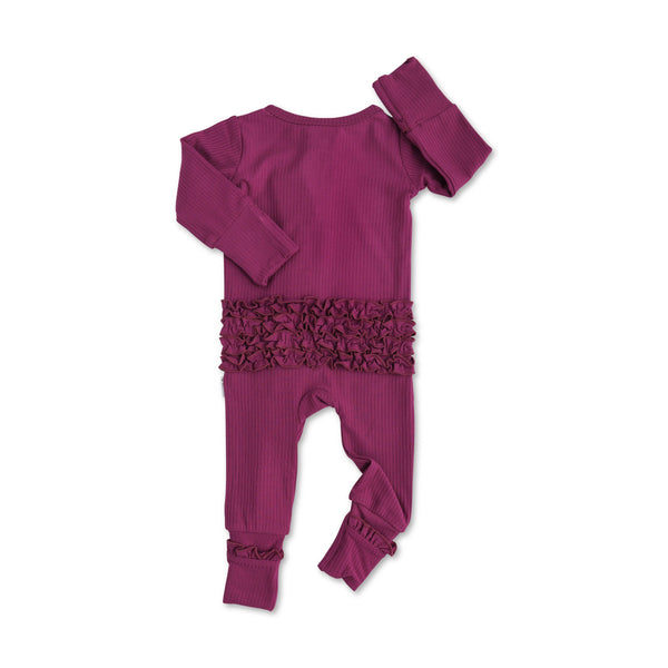 Bamboo Baby Pajama Sleepies Little Baby Ruffle Zip Zara: 2T