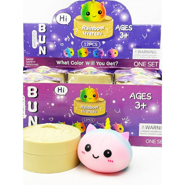 Mystery Rainbow Unicorn Dumpling Squishy with Steamer: MIX COLOR / ONE(12)