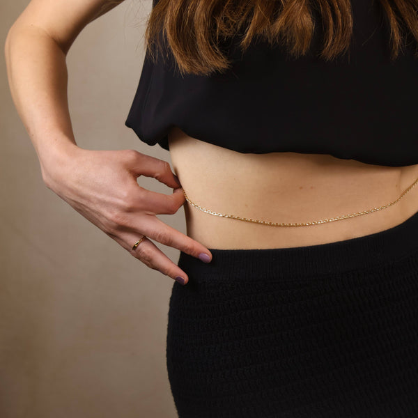 18k Gold Filled Lace Belly Chain - Lulu Bella Boutique