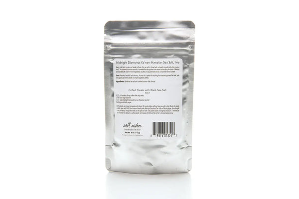 All-Natural Sea Salt - Hawaiian -Midnight Diamonds -Fine-4oz