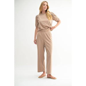 KNIT PANTS: Taupe - Lulu Bella Boutique