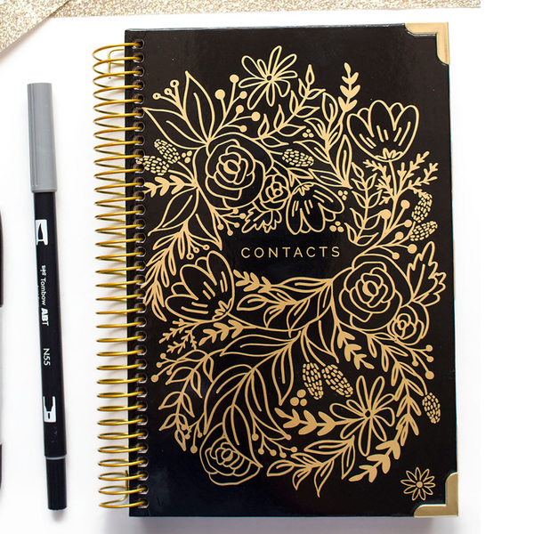 Contact Books, Choose Design: Vintage Floral