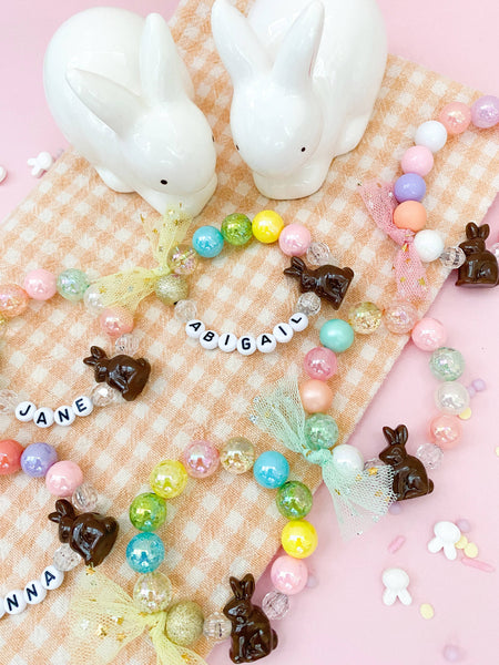 Chocolate Bunny Bracelet: Colorway 1 / Child 6” / Yes Tulle