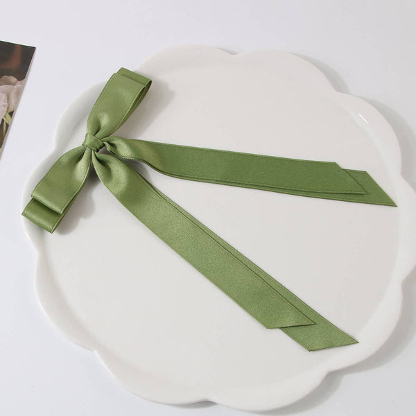 DOUBLE-LAYERED BOW HAIR CLIP_CWAHA1047: Pink / (OS) 5 - Lulu Bella Boutique