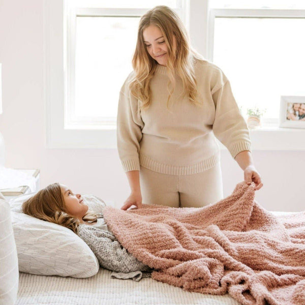RIBBED BAMBONI® TODDLER BLANKETS: Cameo - Lulu Bella Boutique