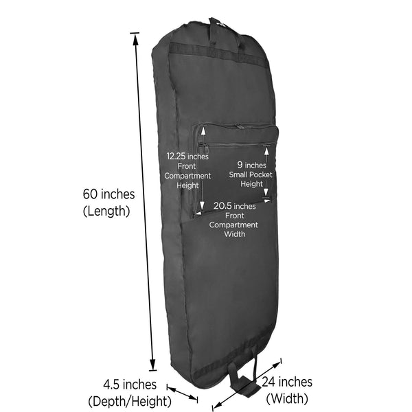 DALIX 60" Professional Garment Bag Cover for Suits Dresses: White - Lulu Bella Boutique