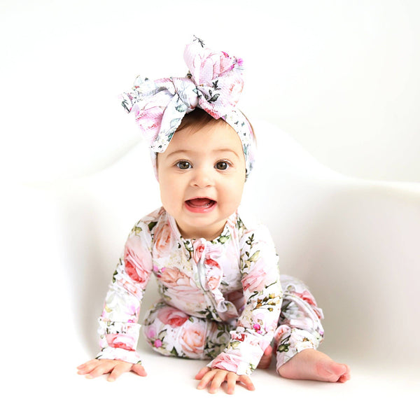 Bamboo Baby Pajama Sleepies Little Baby Ruffle Zip Caroline: 2T