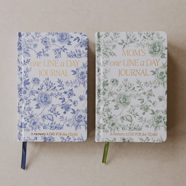 Blue Delft One Line A Day Fabric Journal - Stationery - Lulu Bella Boutique