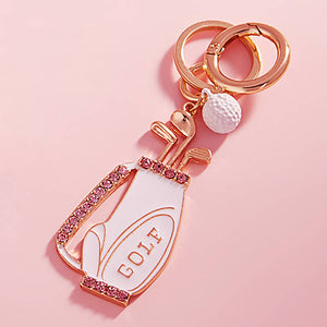 Stone Paved Enamel Golf Bag Keychain - Lulu Bella Boutique