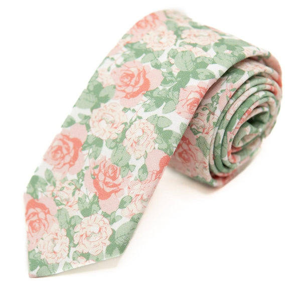 Cape Town Floral Men's Tie: Mens Big & Tall - 3" wide x 62" long - Lulu Bella Boutique