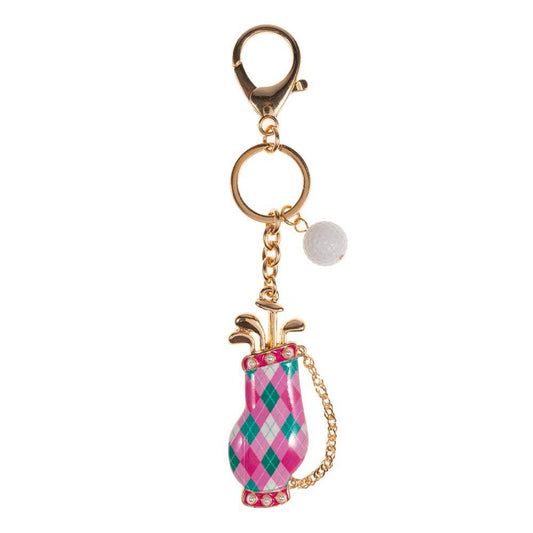 Golf Bag Charm Drop Keychain Bag Charm: Multi - Lulu Bella Boutique