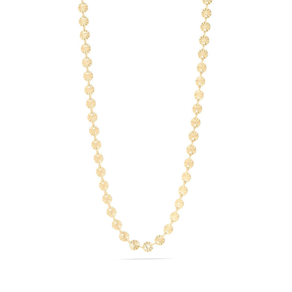 18K Gold PVD Stainless Steel Sunburst Chain Necklace: Stainless / 16+2" - Lulu Bella Boutique
