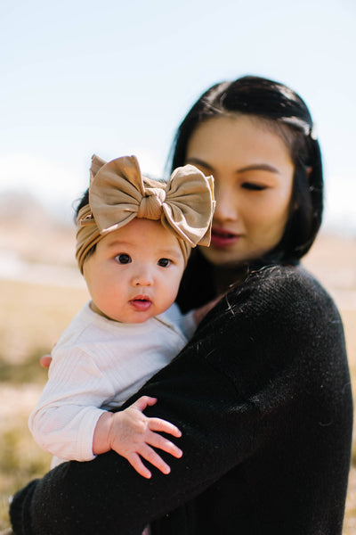 Baby Bling® FAB-BOW-LOUS® soft nylon bow headband: Pink - Lulu Bella Boutique