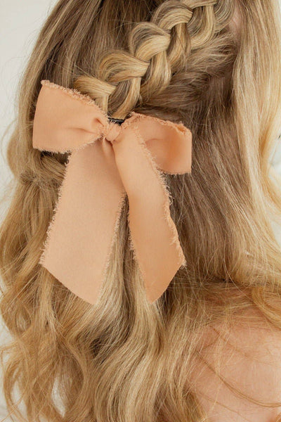 Freya Bow Clip: Pink - Lulu Bella Boutique