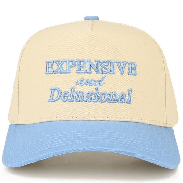 C.C EXPENSIVE AND DELUSIONAL Letter on Two Tone Trucker Hat - Lulu Bella Boutique
