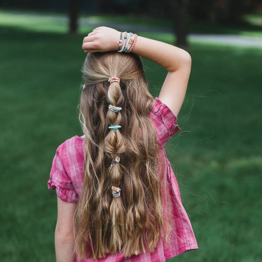 "Adventure" Bear & Forest Animal Theme Hair Tie Bracelet Set: Medium - Lulu Bella Boutique