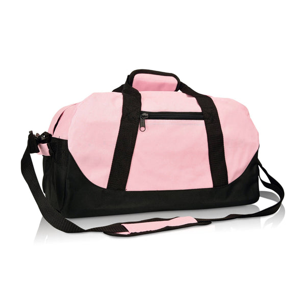 DALIX 18" Two Tone Duffle Bag: Pink - Lulu Bella Boutique