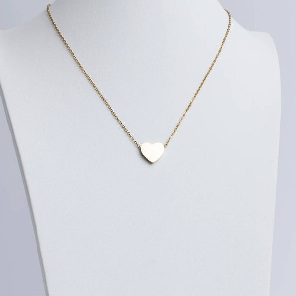 14K Gold Filled PLUS™ Blank Heart Necklace: Gold