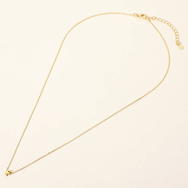 SECRET BOX_14K Gold Dipped Initial Monogram Pendant Necklace: ~K~ - Lulu Bella Boutique